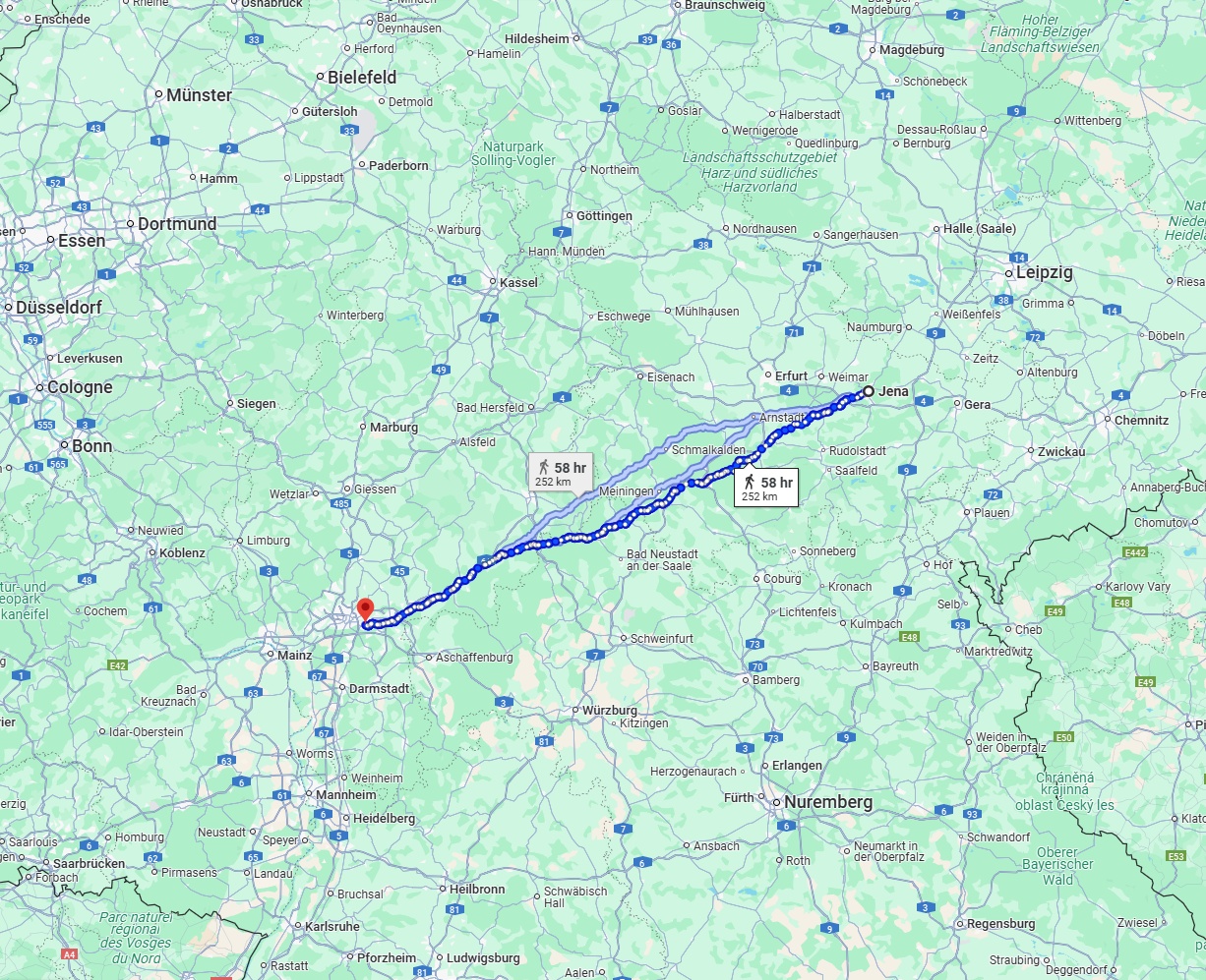 Anreise von Jena Zu Offenbach am Main Über 