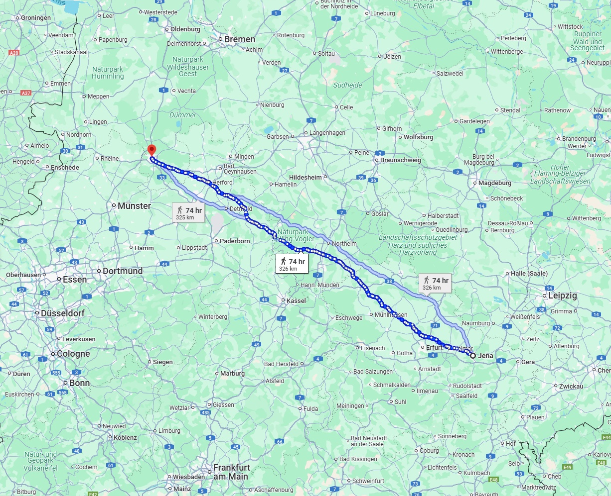 Anreise von Jena Zu Osnabrück Über 