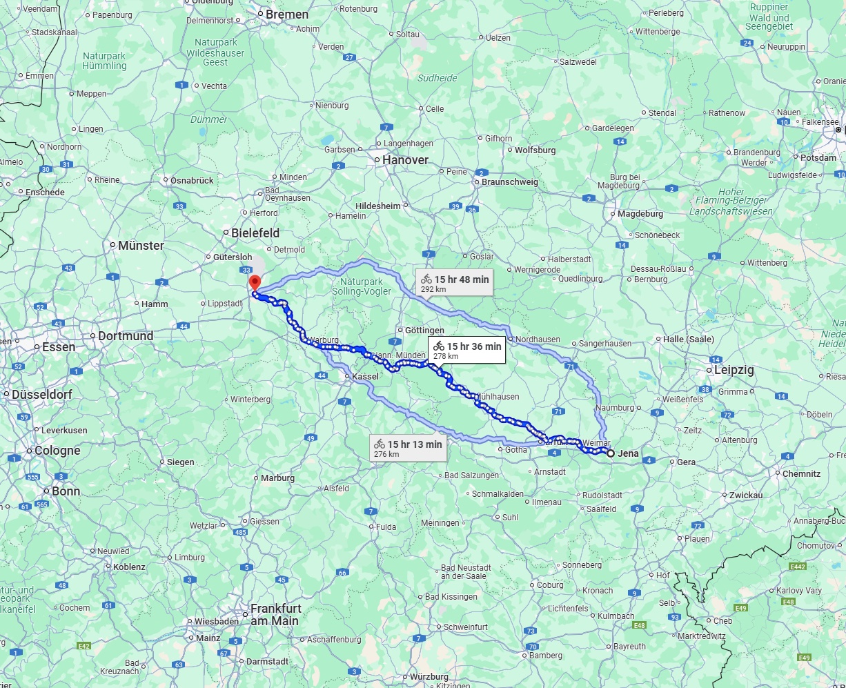 Anreise von Jena Zu Paderborn Über 