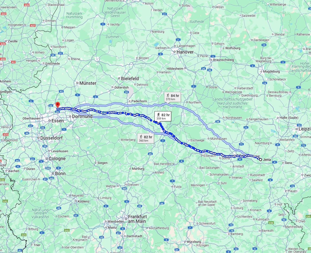 Anreise von Jena Zu Recklinghausen Über 