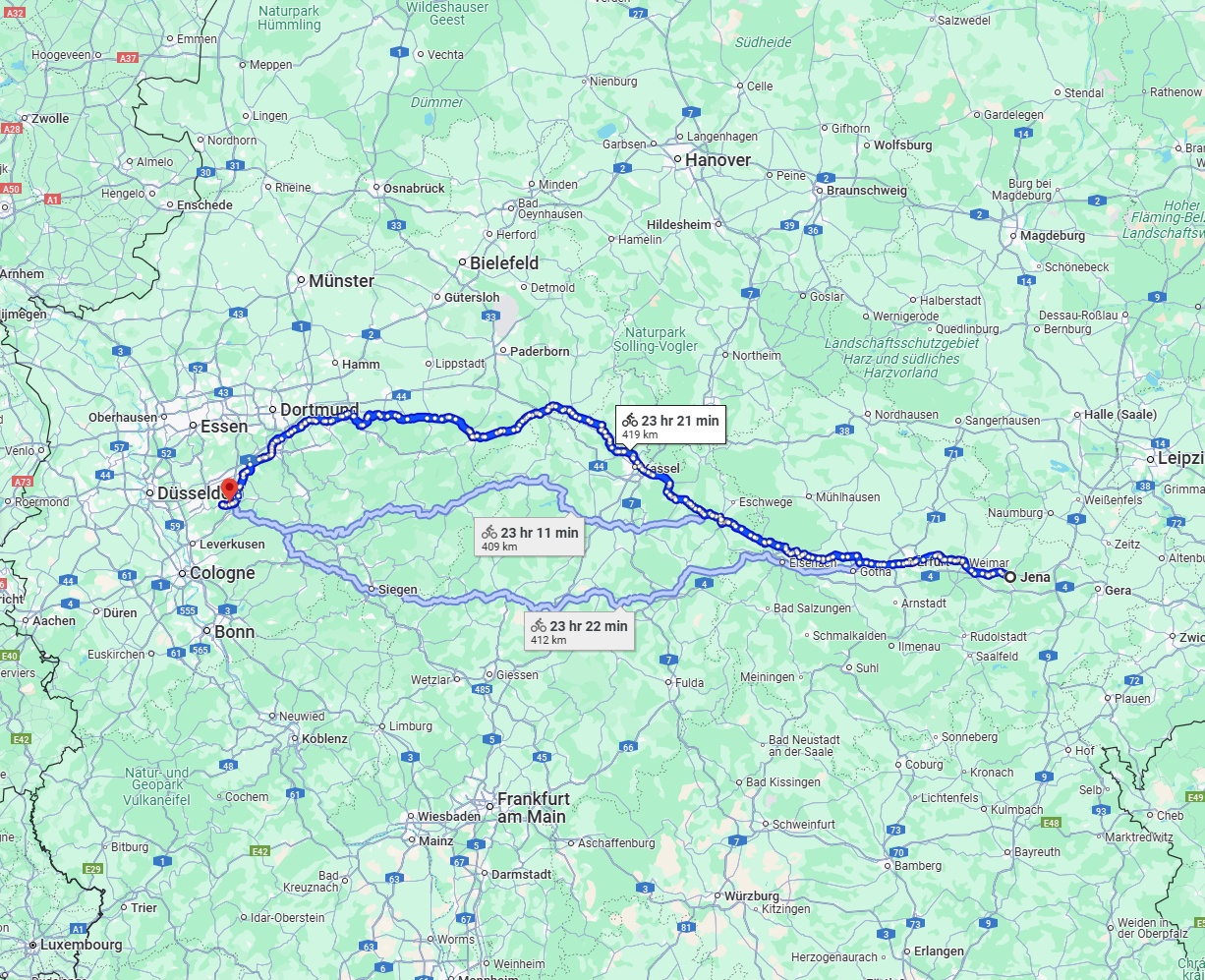 Anreise von Jena Zu Remscheid Über 