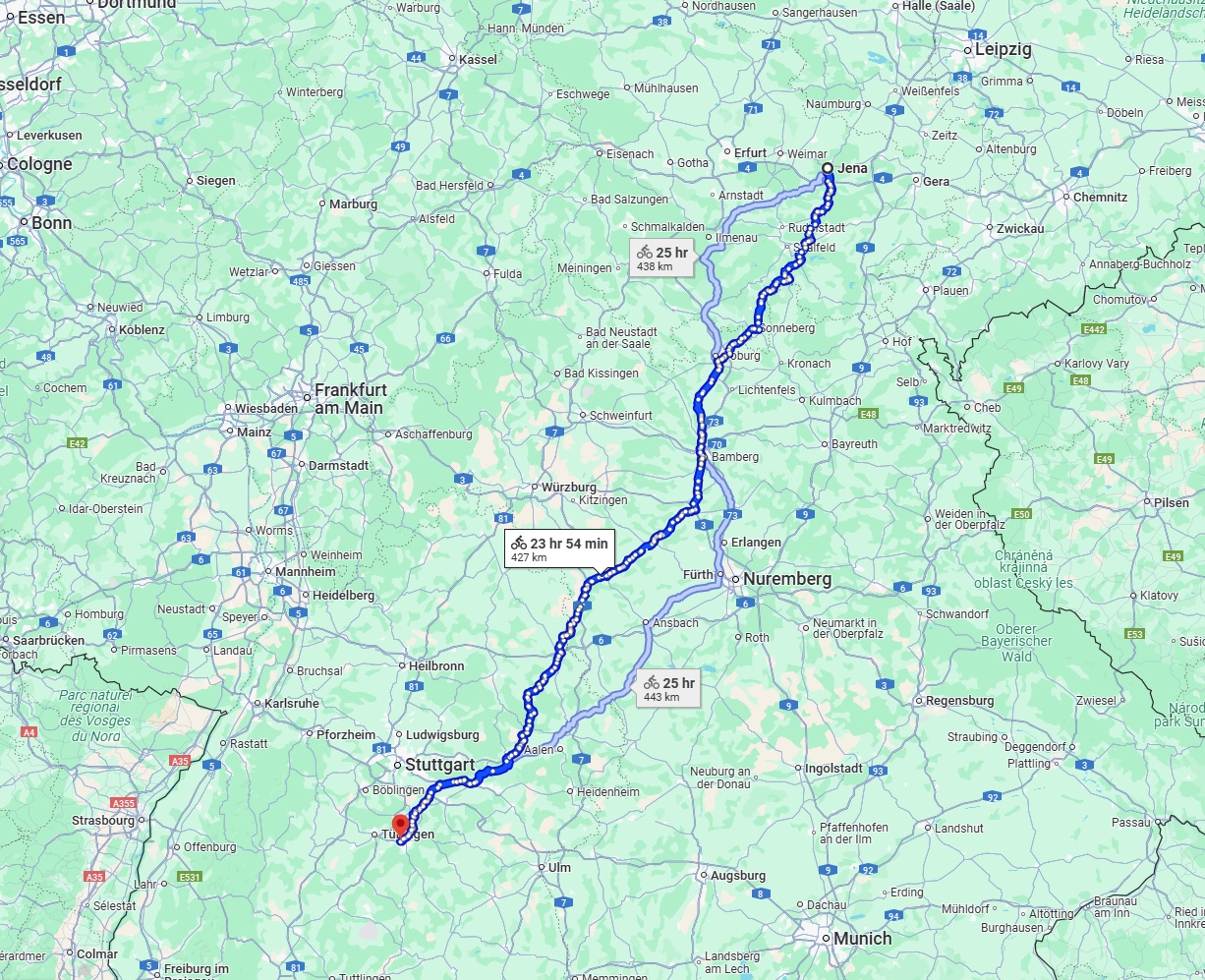 Anreise von Jena Zu Reutlingen Über 