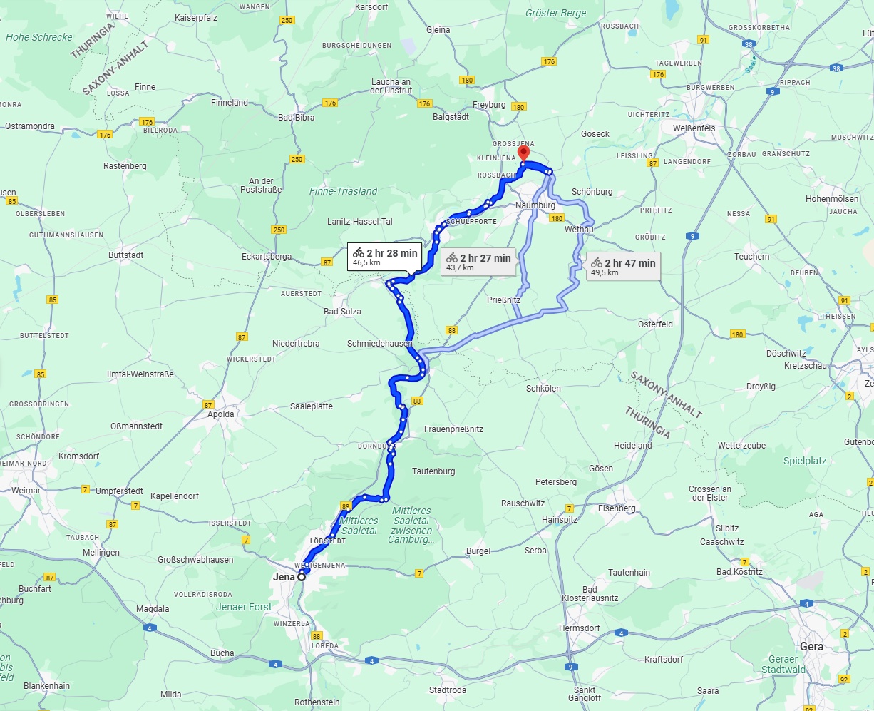 Anreise von Jena Zu Saale Über 