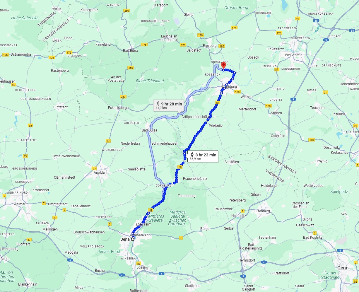 Anreise von Jena Zu Saale Über 