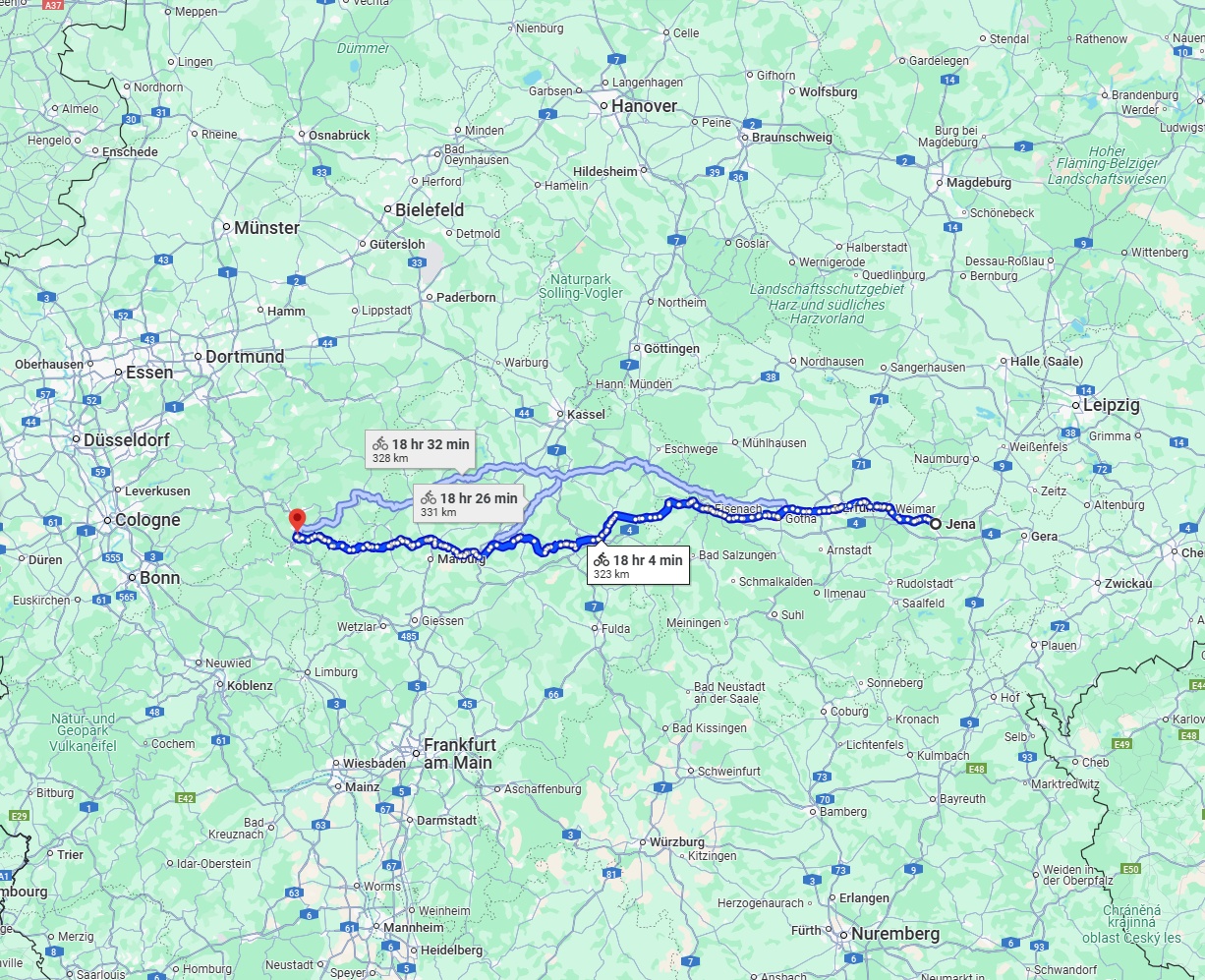 Anreise von Jena Zu Siegen Über 