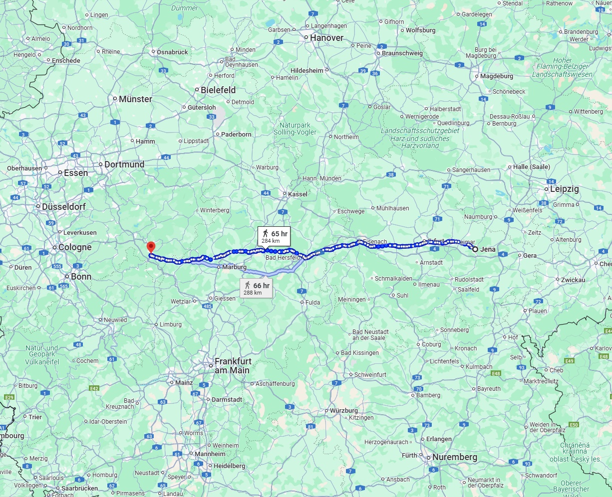 Anreise von Jena Zu Siegen Über 