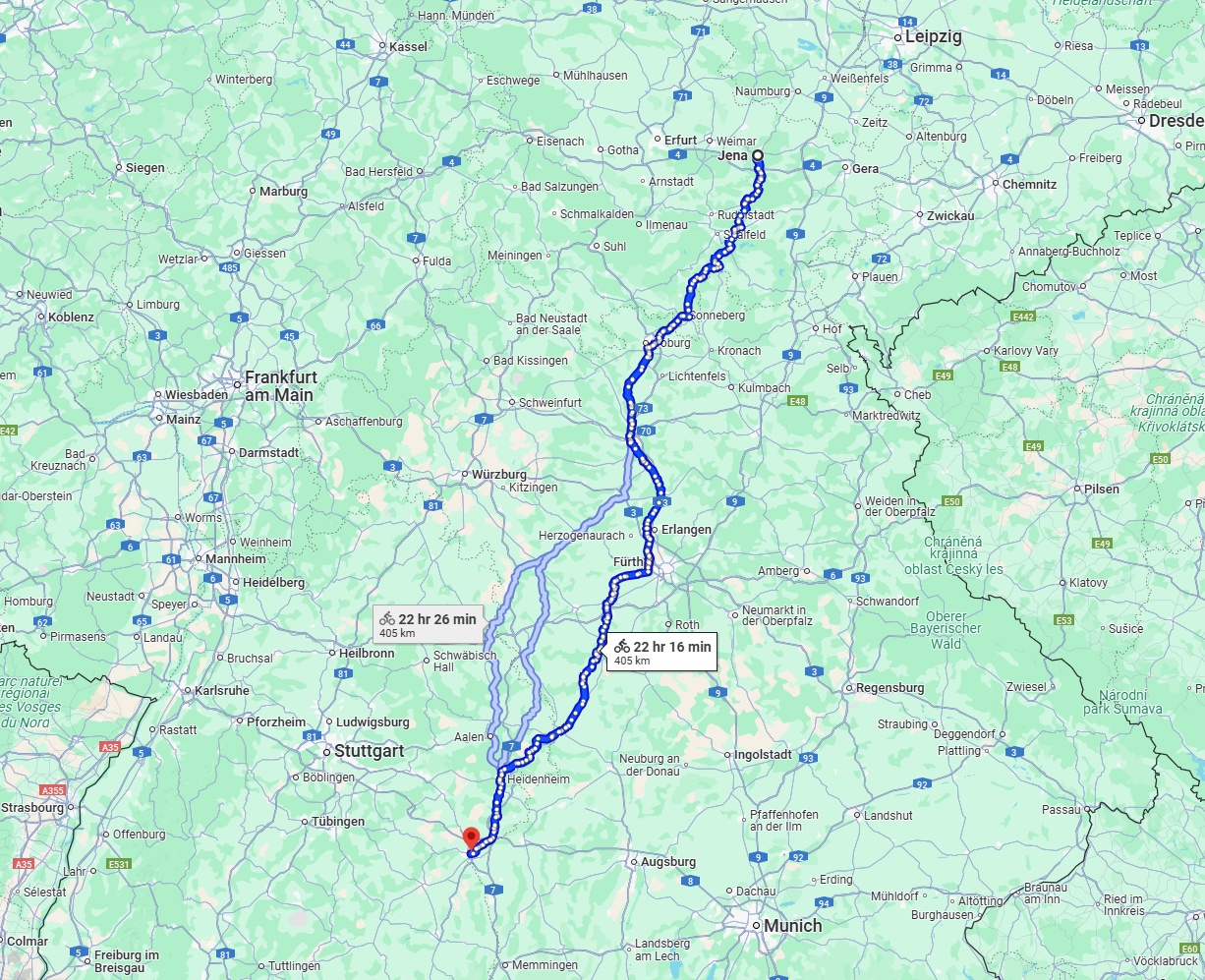 Anreise von Jena Zu Ulm Über 