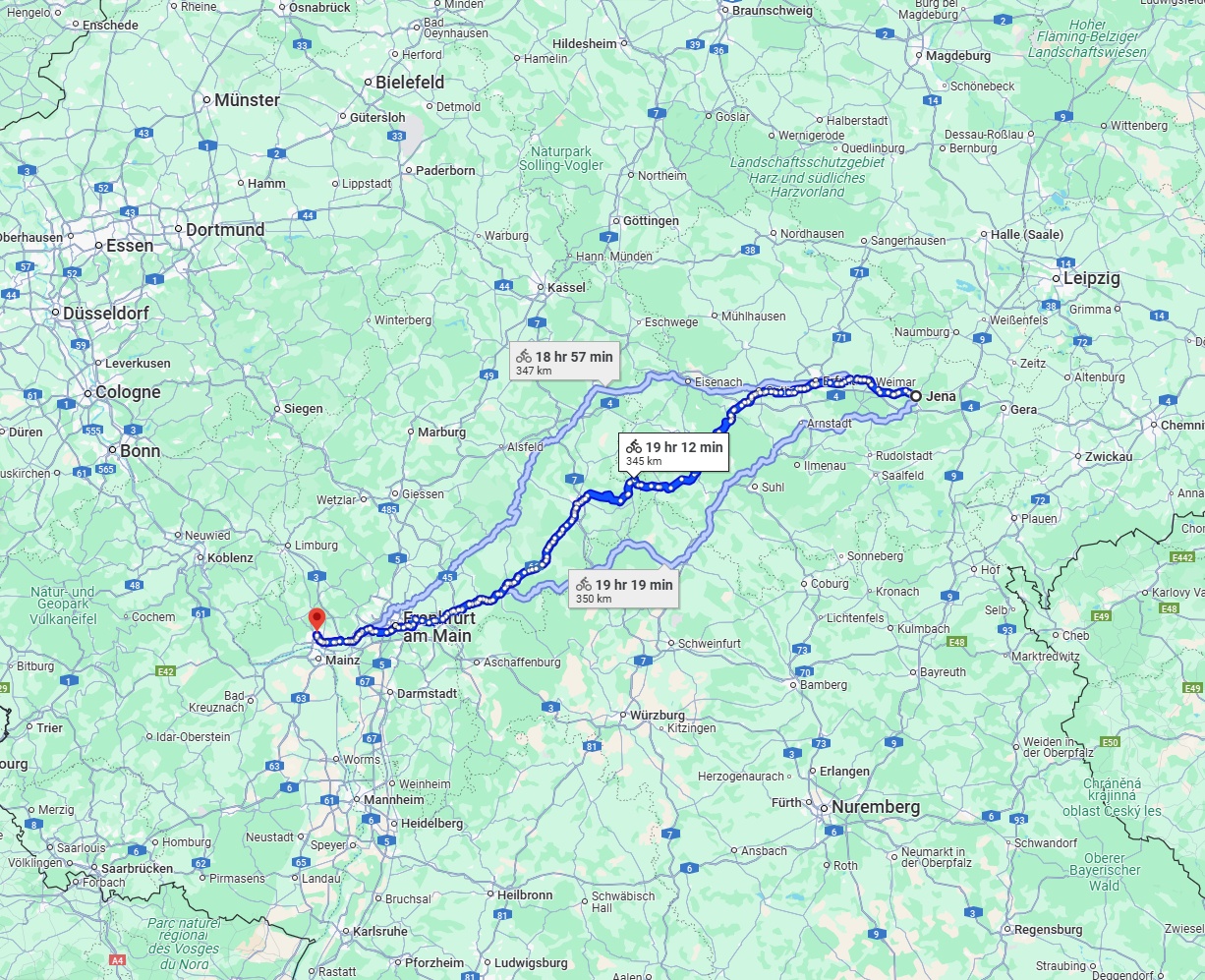 Anreise von Jena Zu Wiesbaden Über 