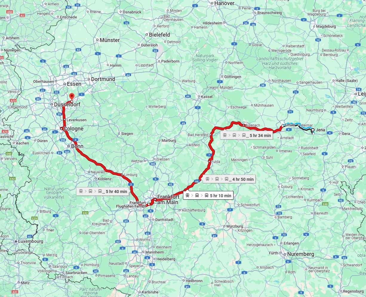 Anreise von Jena Zu Wuppertal Über 