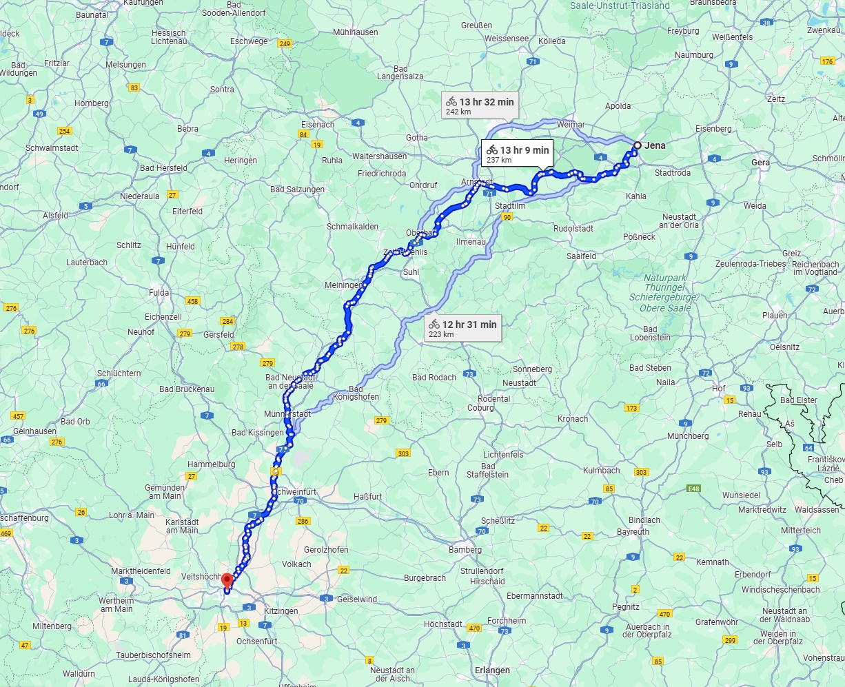 Anreise von Jena Zu Würzburg Über 