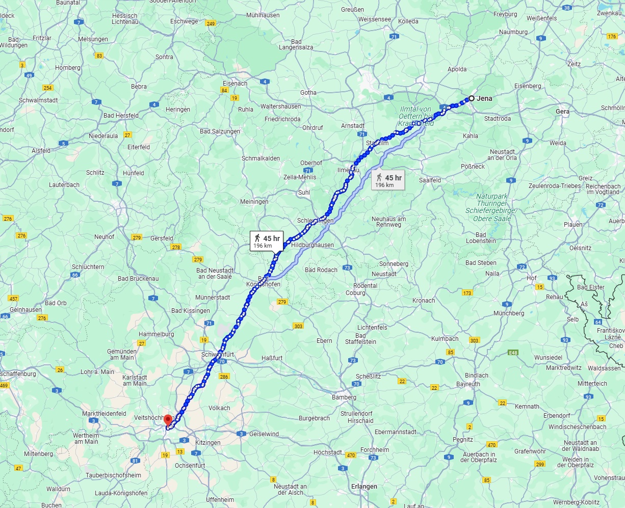 Anreise von Jena Zu Würzburg Über 
