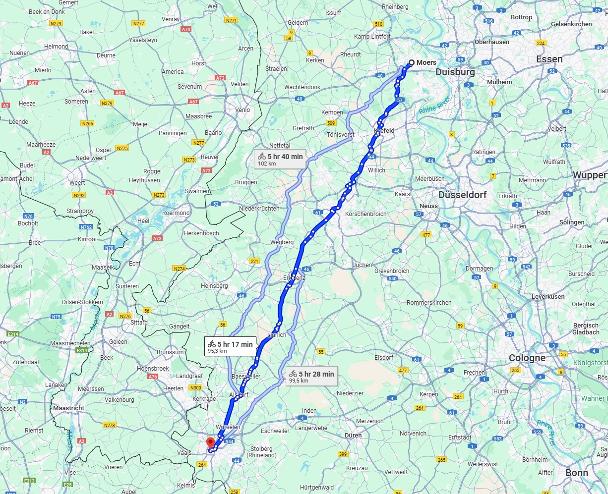 Anreise von Moers Zu Aachen Über 