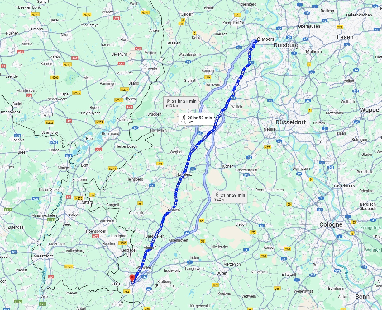 Anreise von Moers Zu Aachen Über 