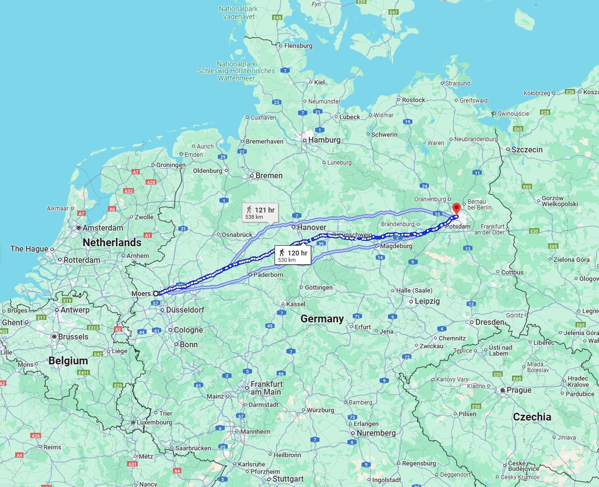 Anreise von Moers Zu Berlin Über 