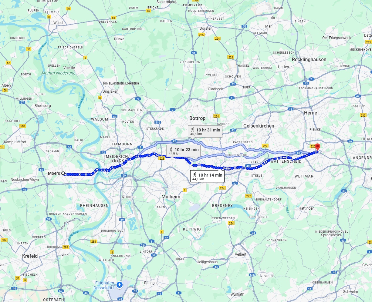 Anreise von Moers Zu Bochum Über 