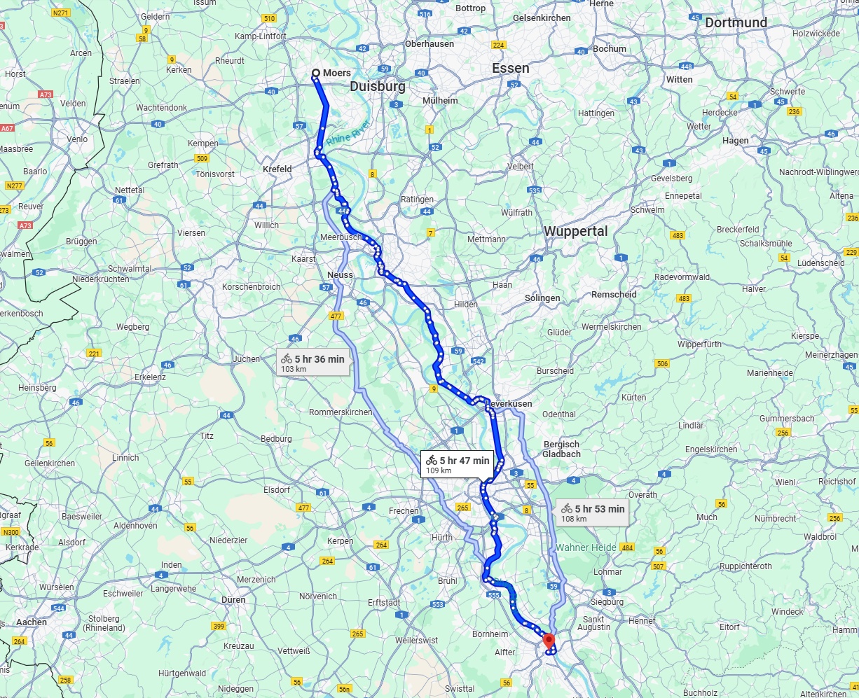 Anreise von Moers Zu Bonn Über 