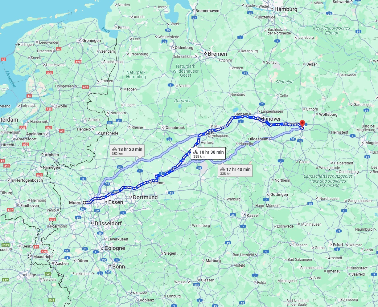 Anreise von Moers Zu Braunschweig Über 