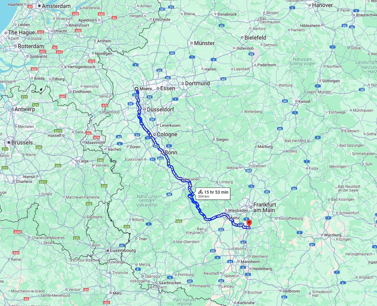 Anreise von Moers Zu Darmstadt Über 