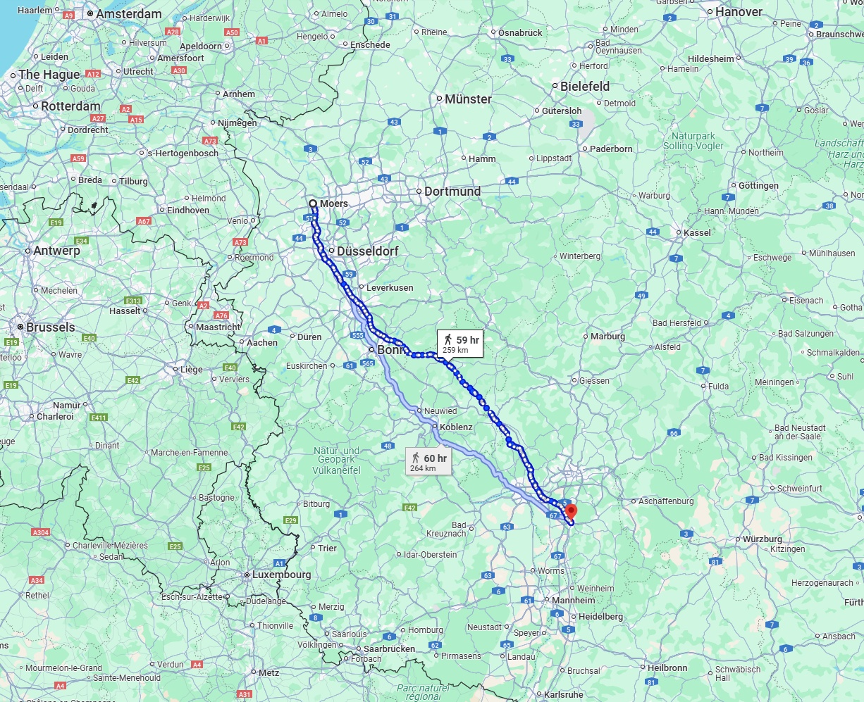 Anreise von Moers Zu Darmstadt Über 