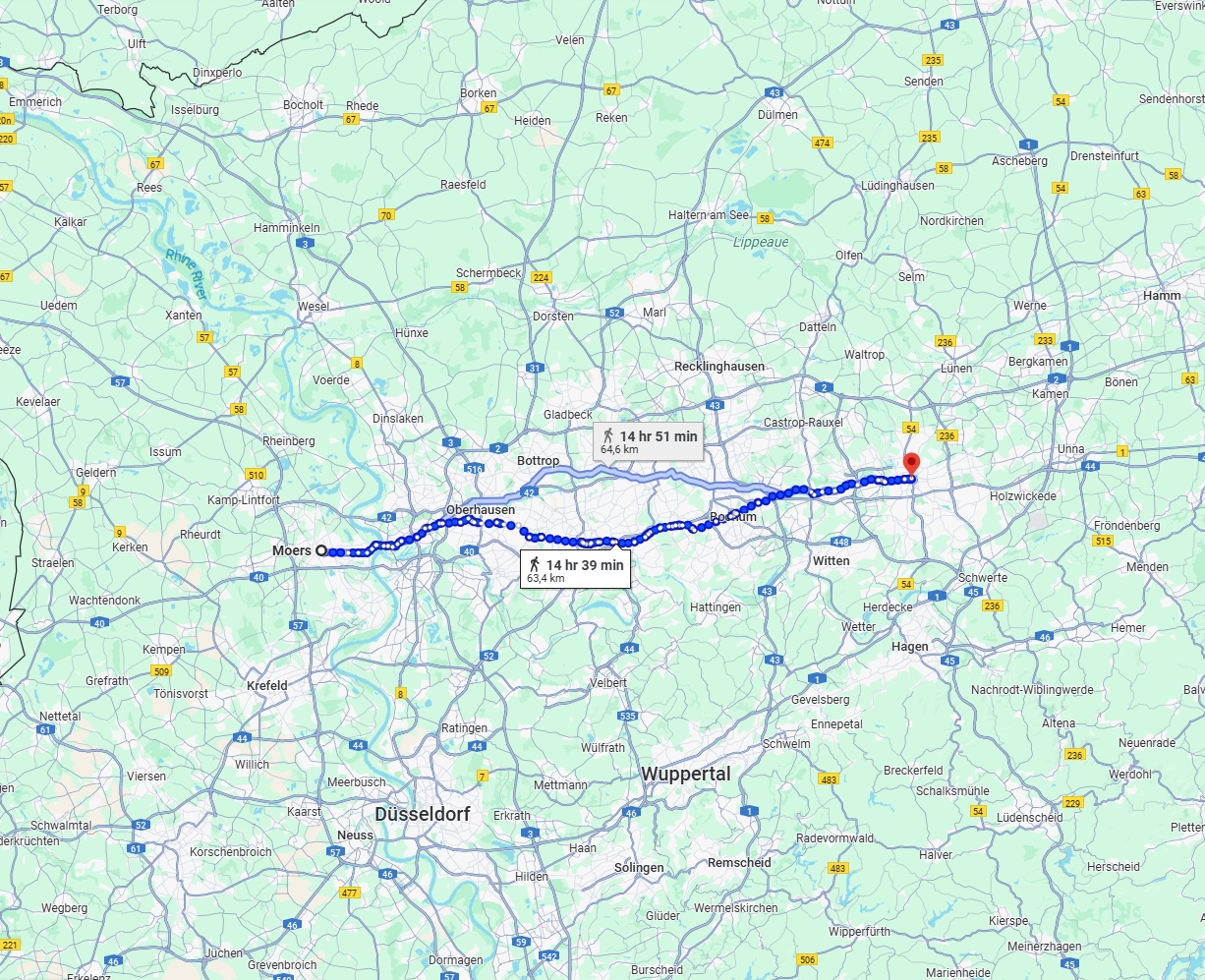 Anreise von Moers Zu Dortmund Über 