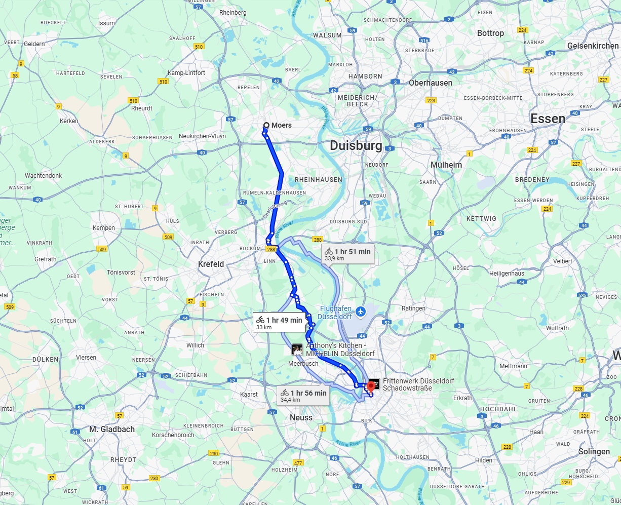 Anreise von Moers Zu Düsseldorf Über 