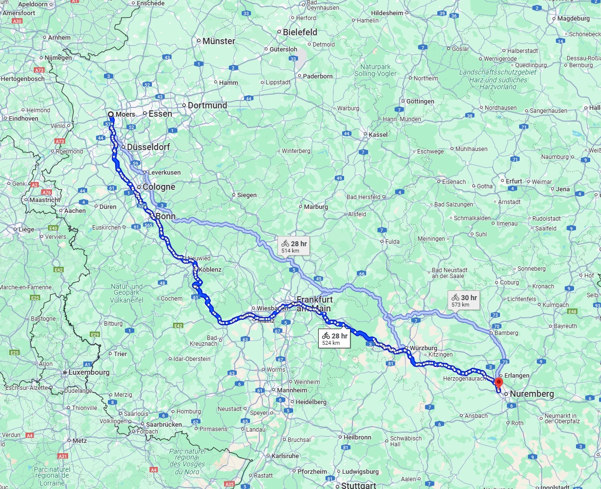 Anreise von Moers Zu Fürth Über 