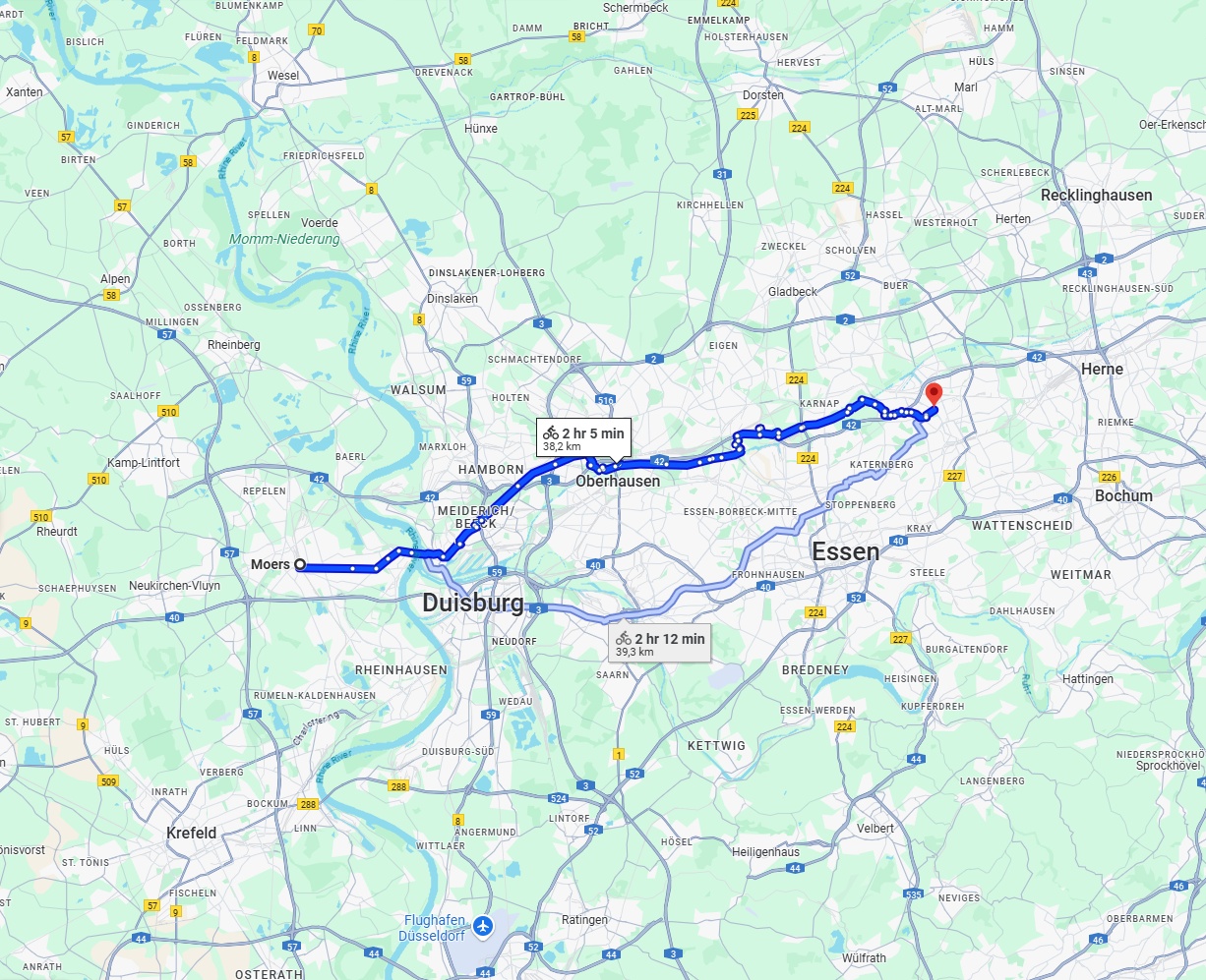 Anreise von Moers Zu Gelsenkirchen Über 