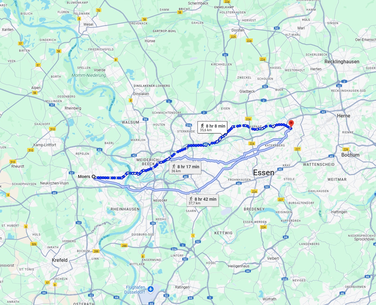 Anreise von Moers Zu Gelsenkirchen Über 