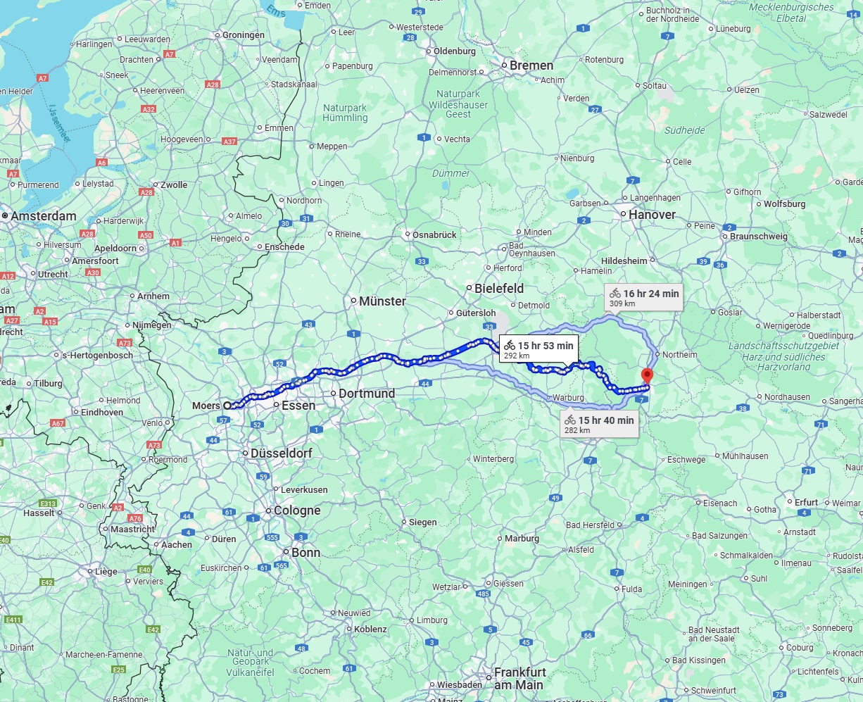 Anreise von Moers Zu Göttingen Über 