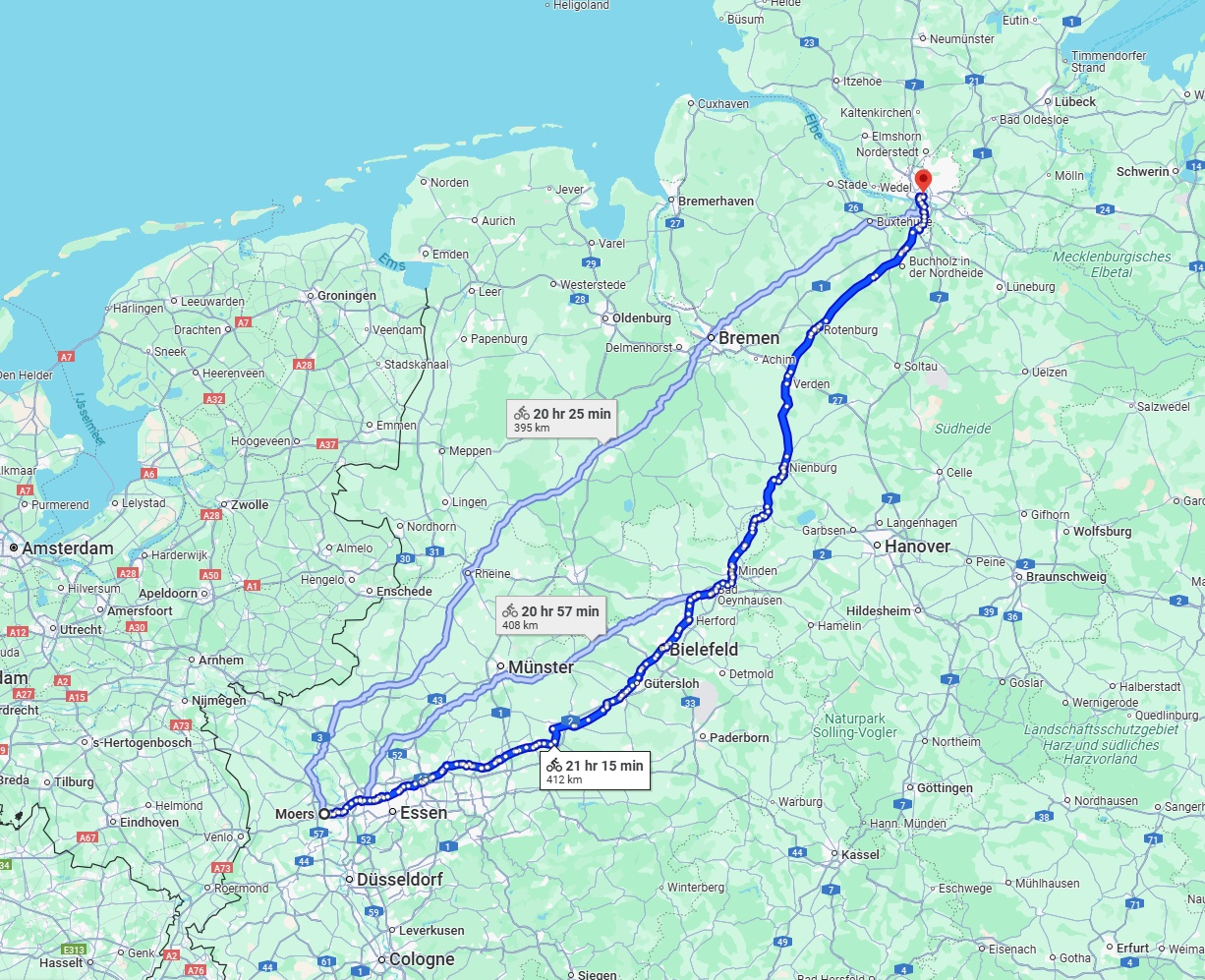 Anreise von Moers Zu Hamburg Über 