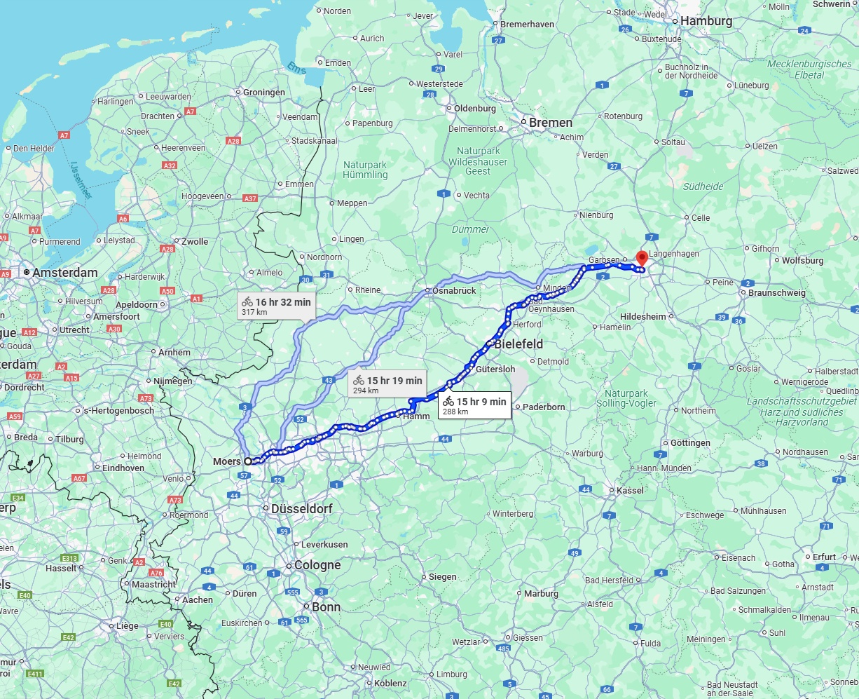 Anreise von Moers Zu Hannover Über 