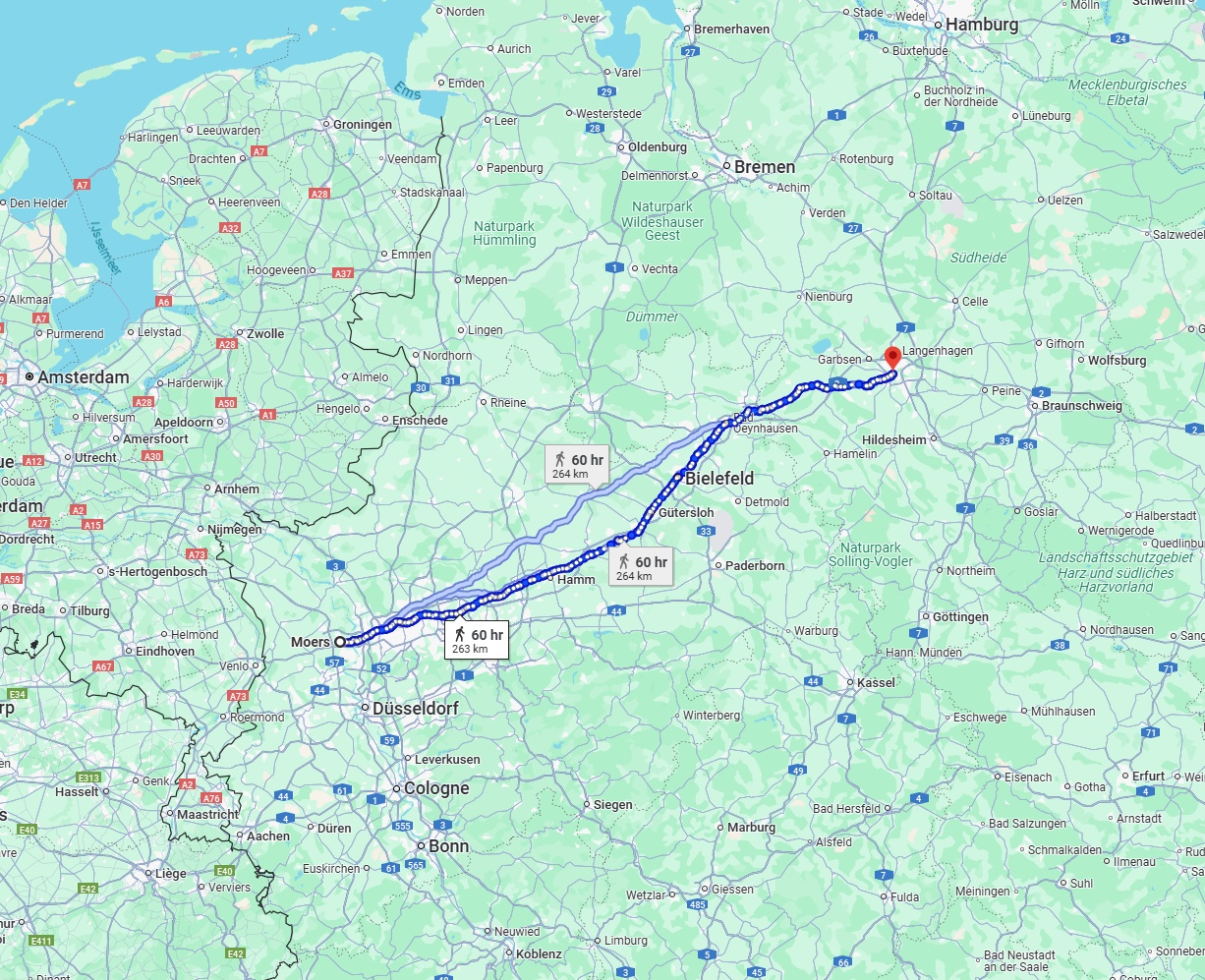 Anreise von Moers Zu Hannover Über 