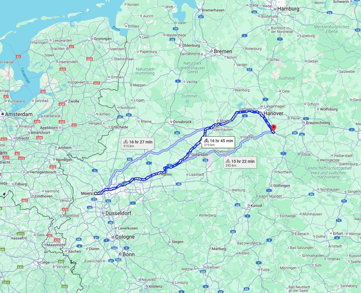 Anreise von Moers Zu Hildesheim Über 