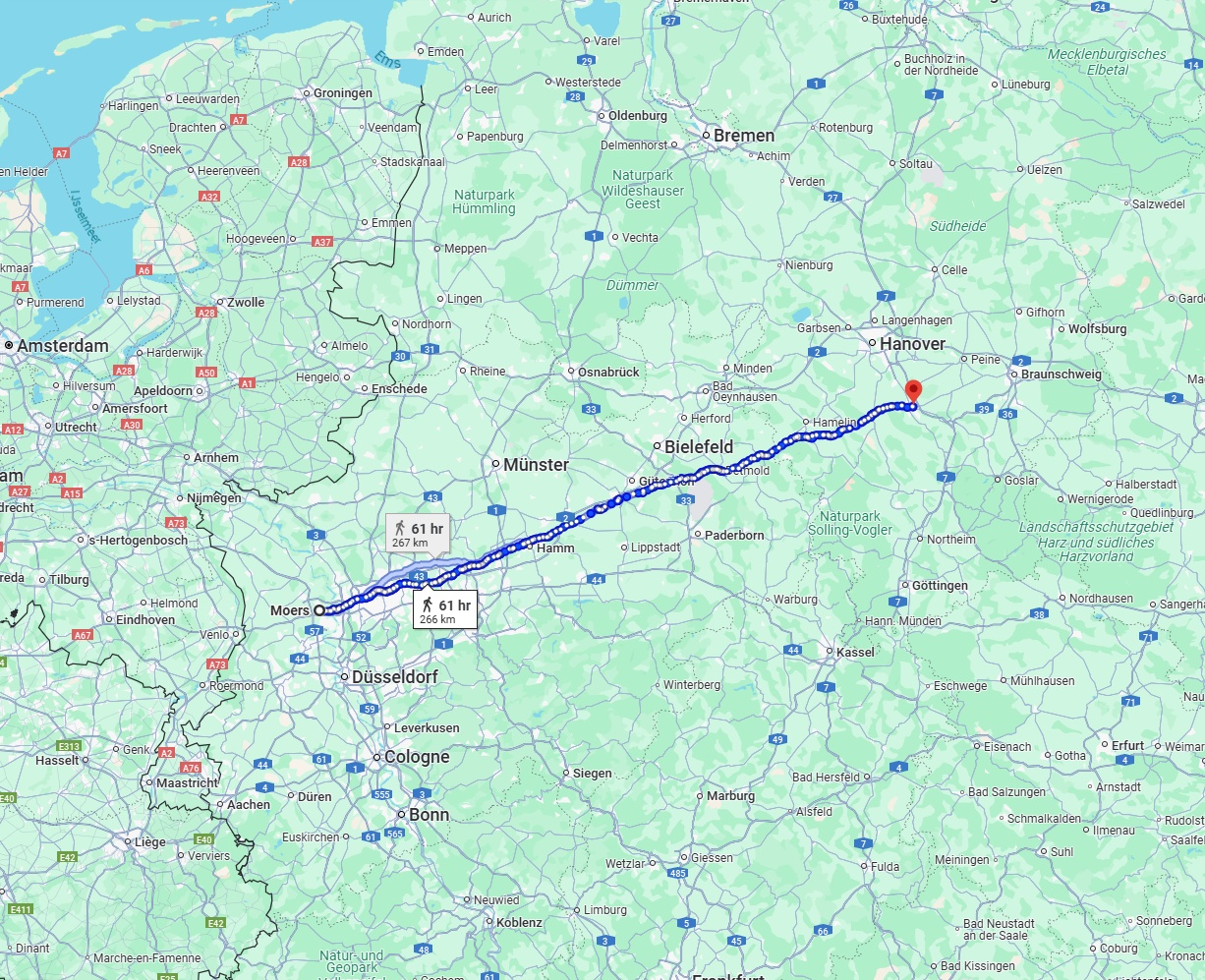 Anreise von Moers Zu Hildesheim Über 