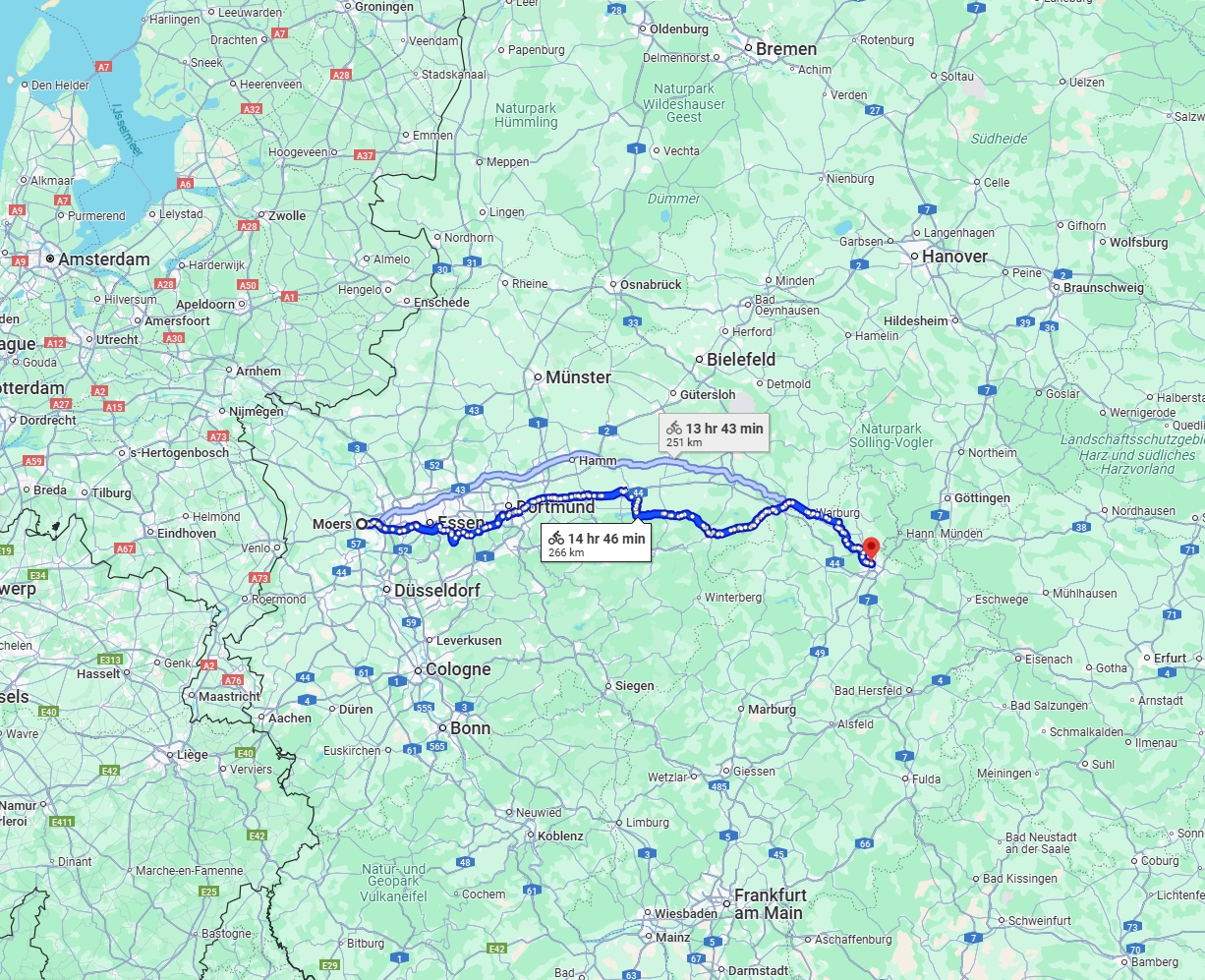 Anreise von Moers Zu Kassel Über 