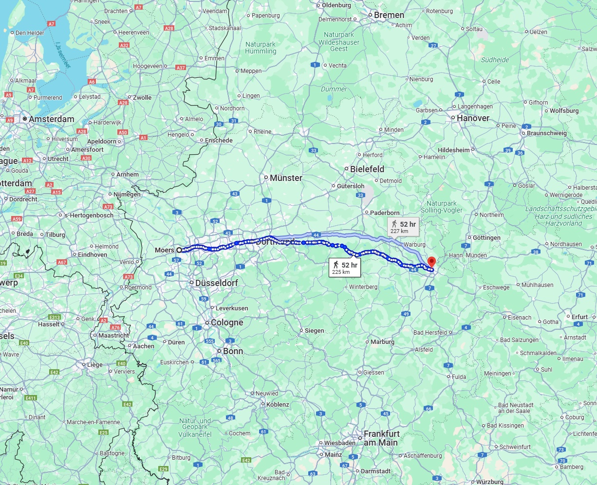 Anreise von Moers Zu Kassel Über 
