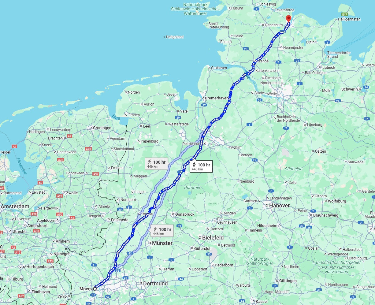 Anreise von Moers Zu Kiel Über 