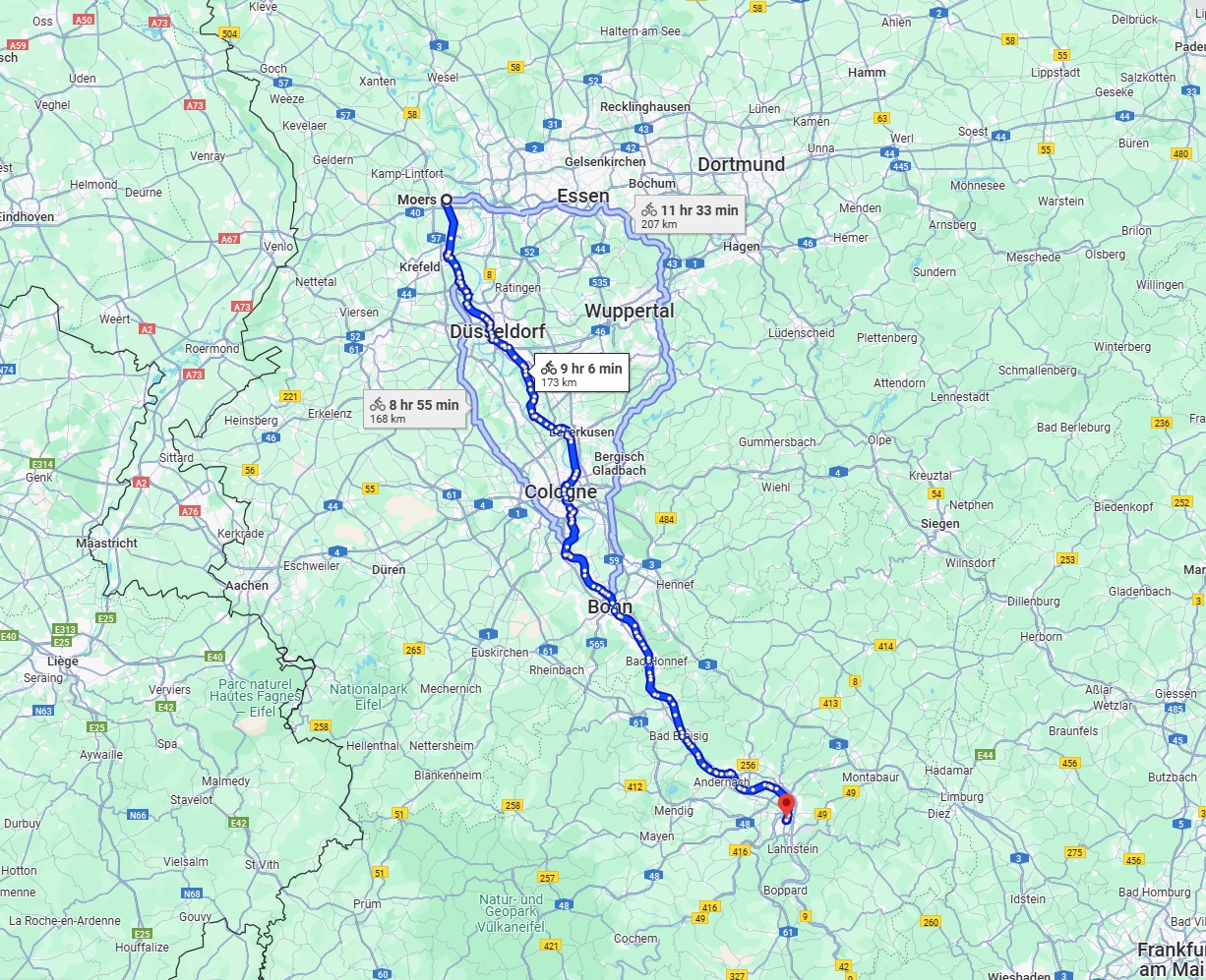 Anreise von Moers Zu Koblenz Über 