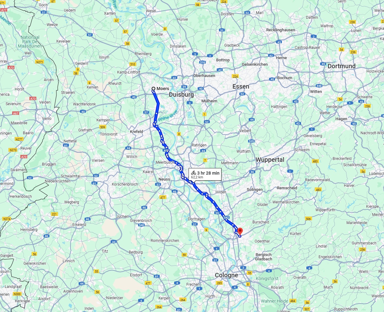 Anreise von Moers Zu Leverkusen Über 