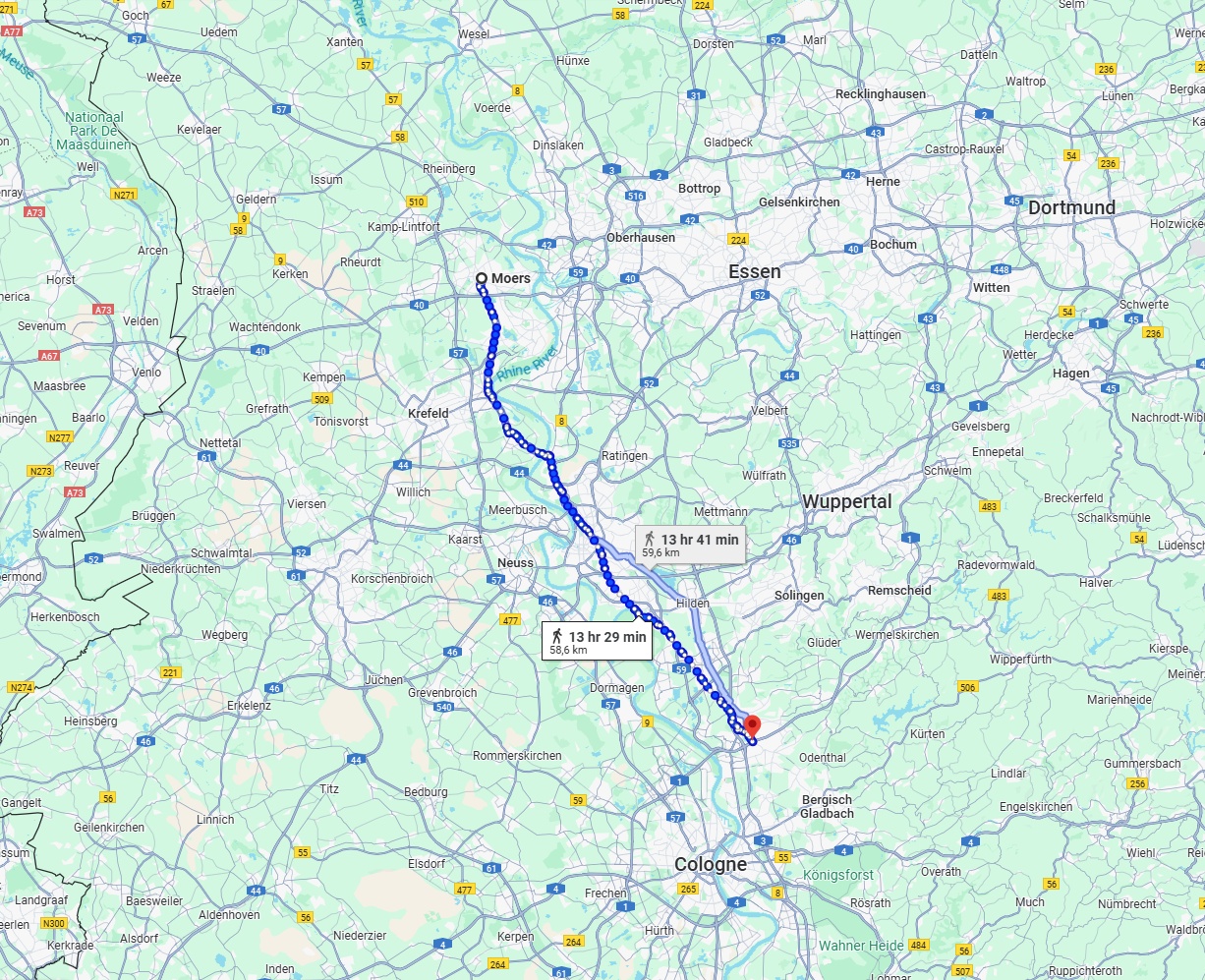 Anreise von Moers Zu Leverkusen Über 