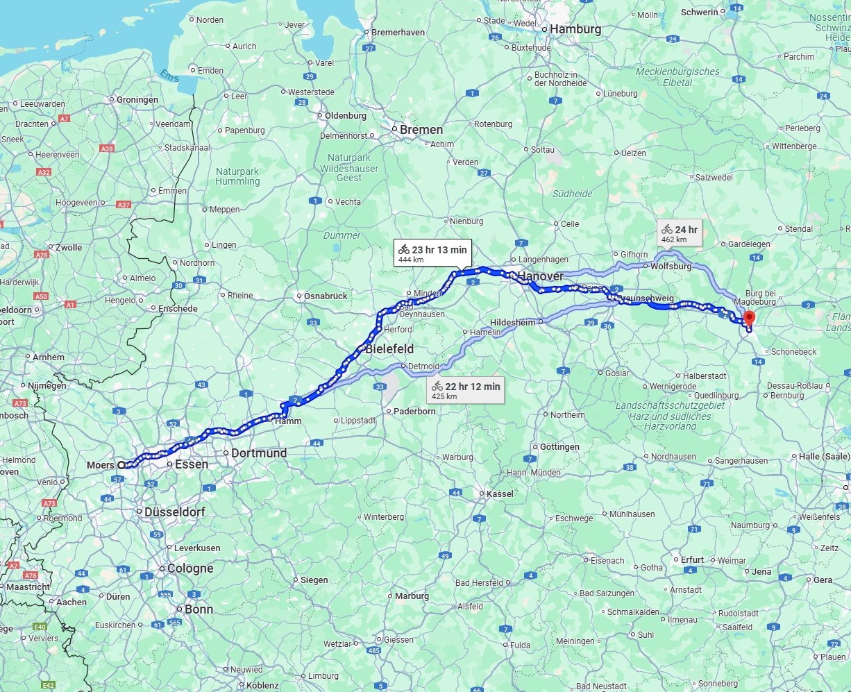 Anreise von Moers Zu Magdeburg Über 