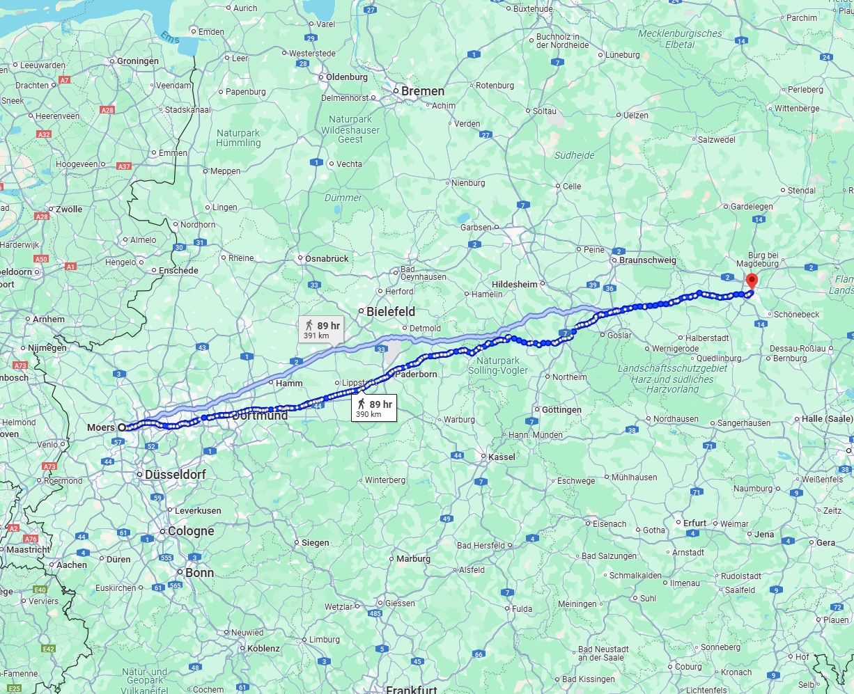 Anreise von Moers Zu Magdeburg Über 