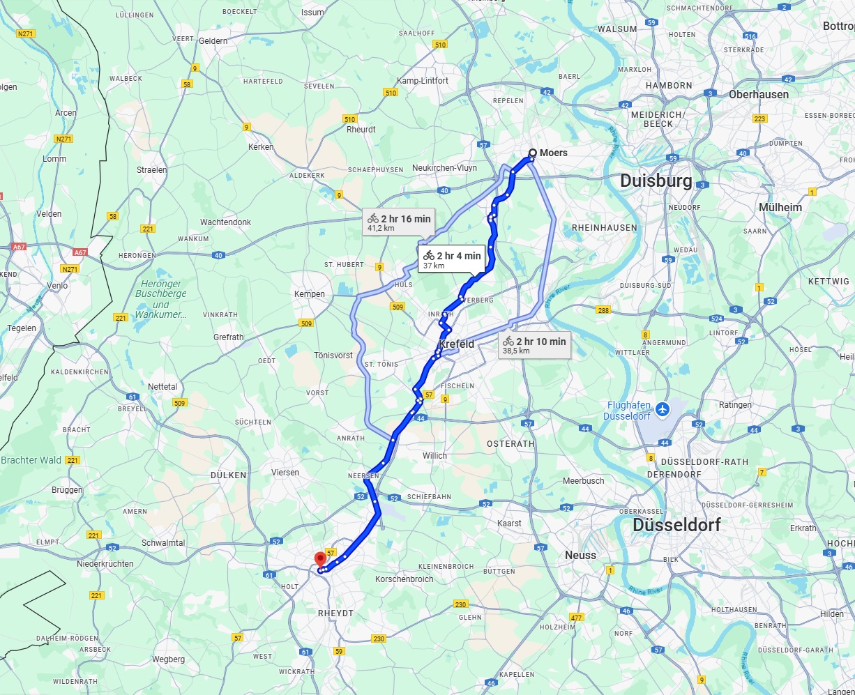 Anreise von Moers Zu Mönchengladbach Über 