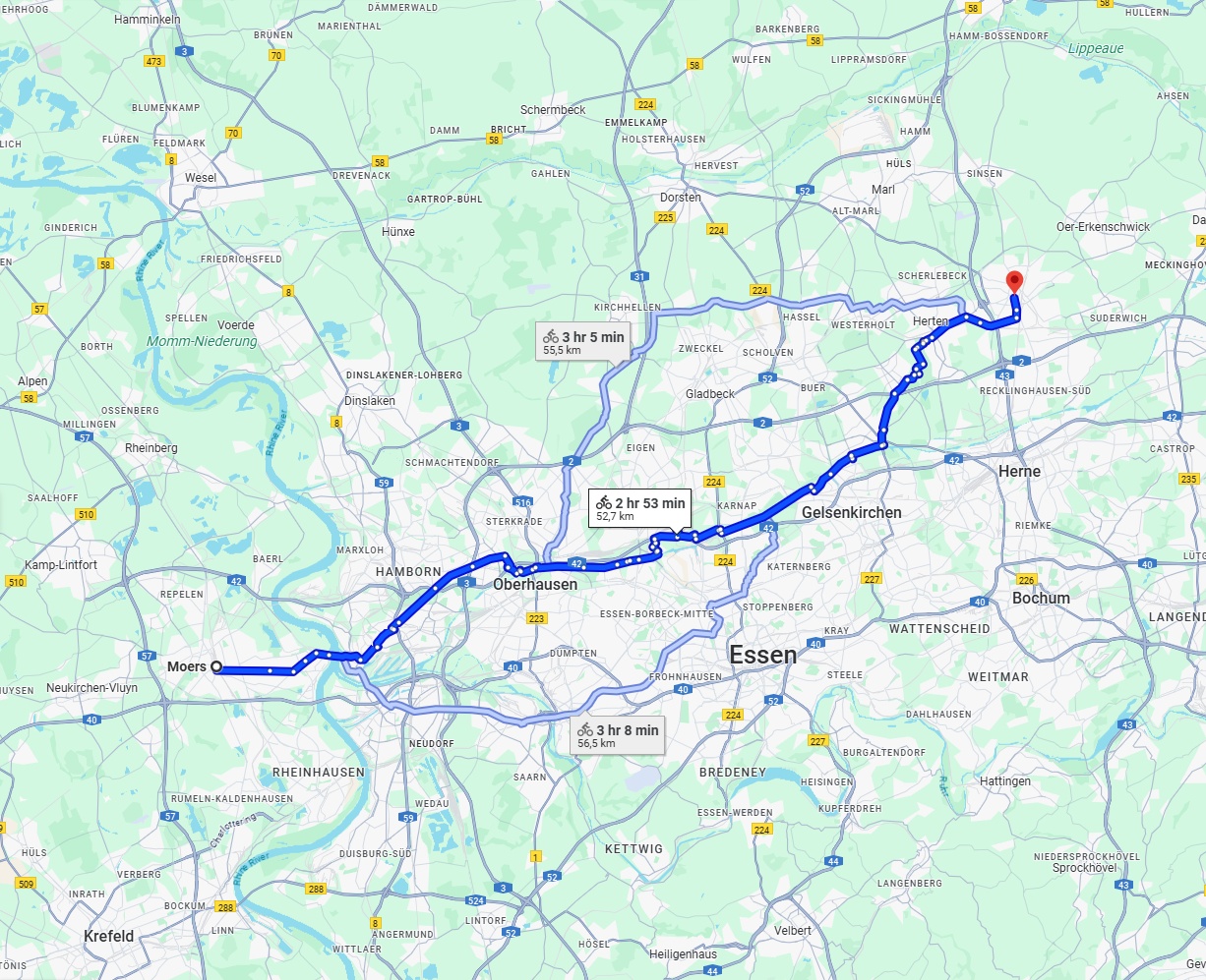 Anreise von Moers Zu Recklinghausen Über 