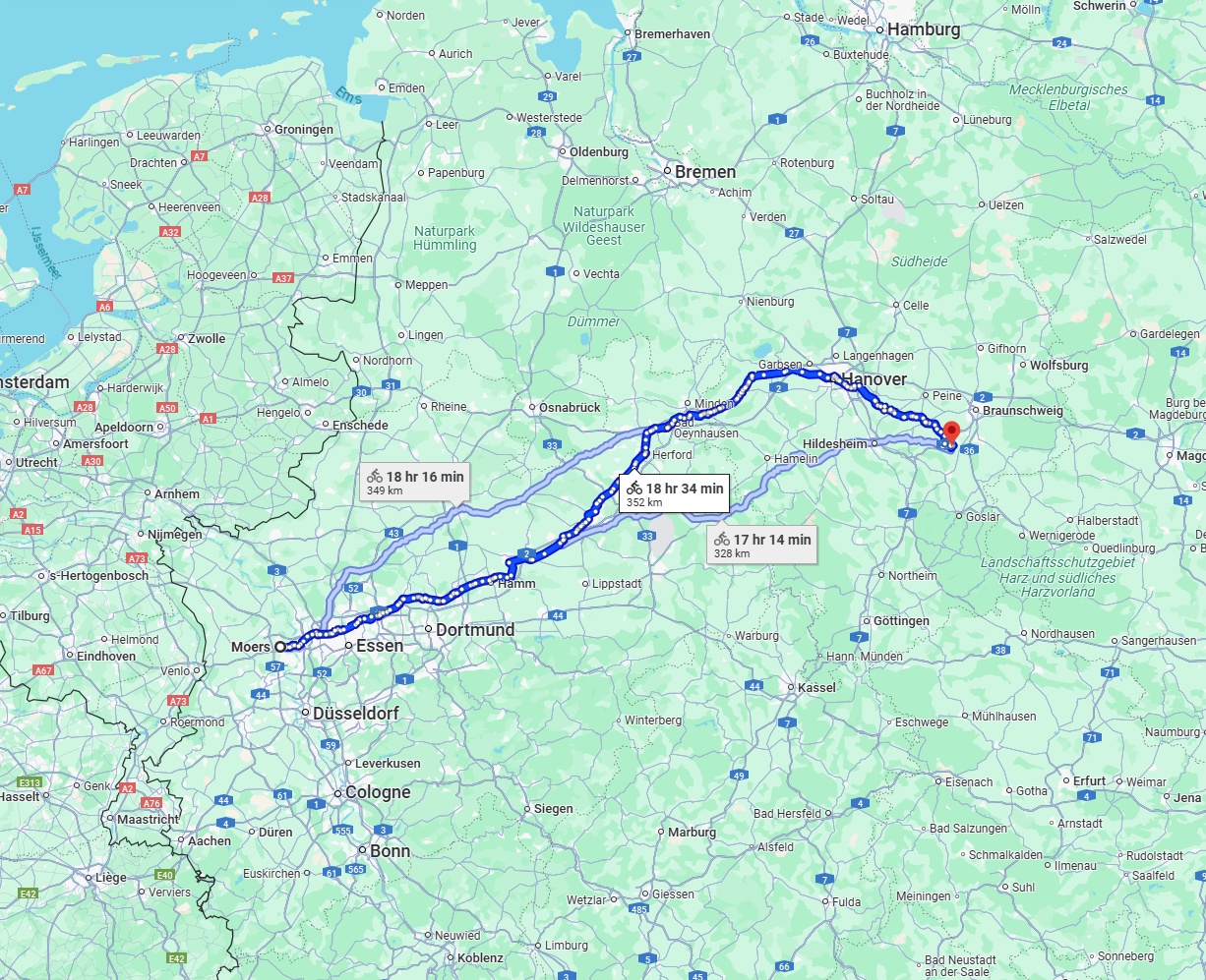 Anreise von Moers Zu Salzgitter Über 