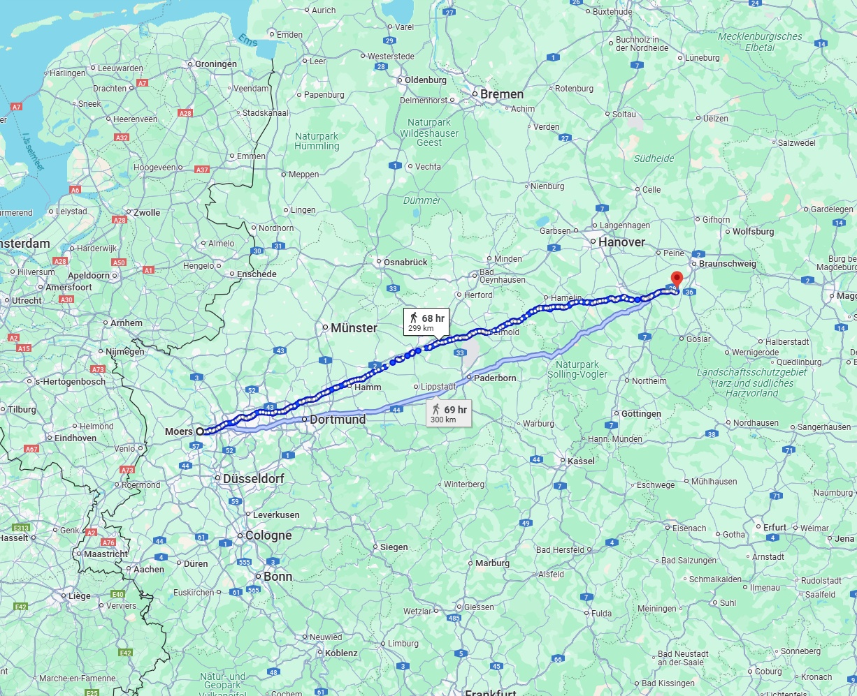 Anreise von Moers Zu Salzgitter Über 