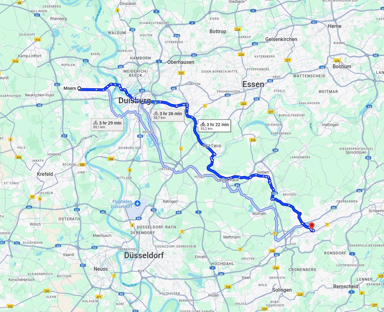 Anreise von Moers Zu Wuppertal Über 