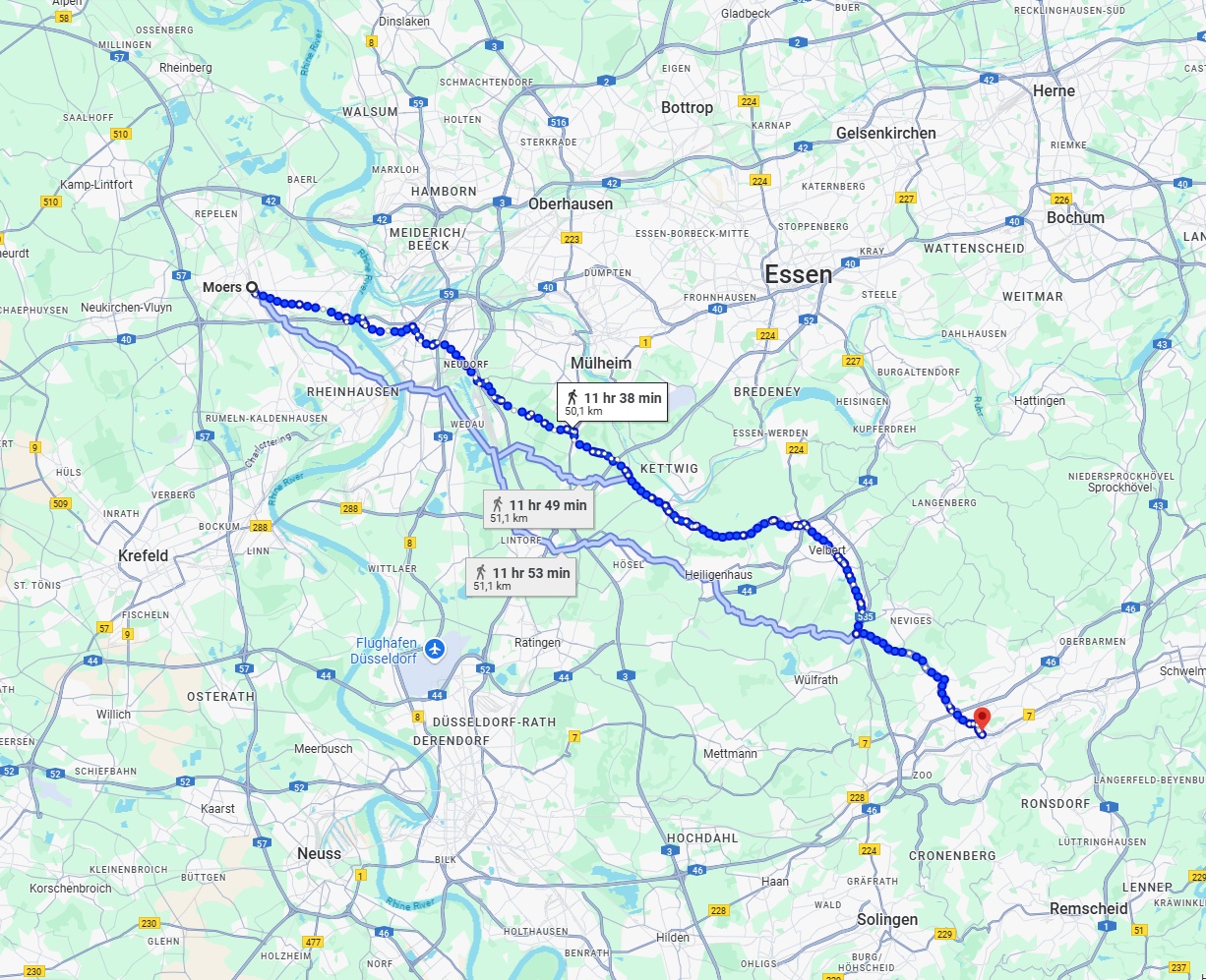 Anreise von Moers Zu Wuppertal Über 
