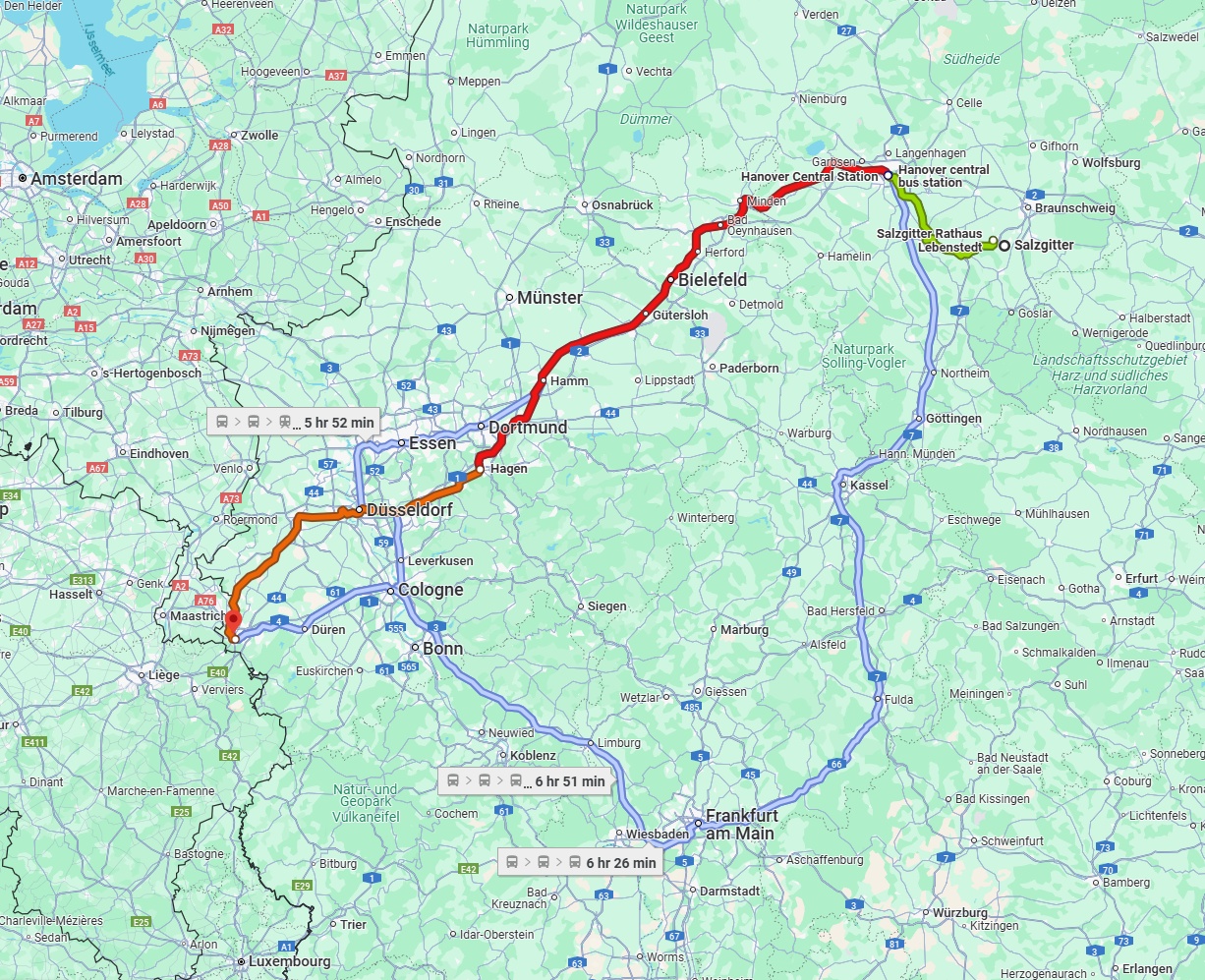 Anreise von Salzgitter Zu Aachen Über 