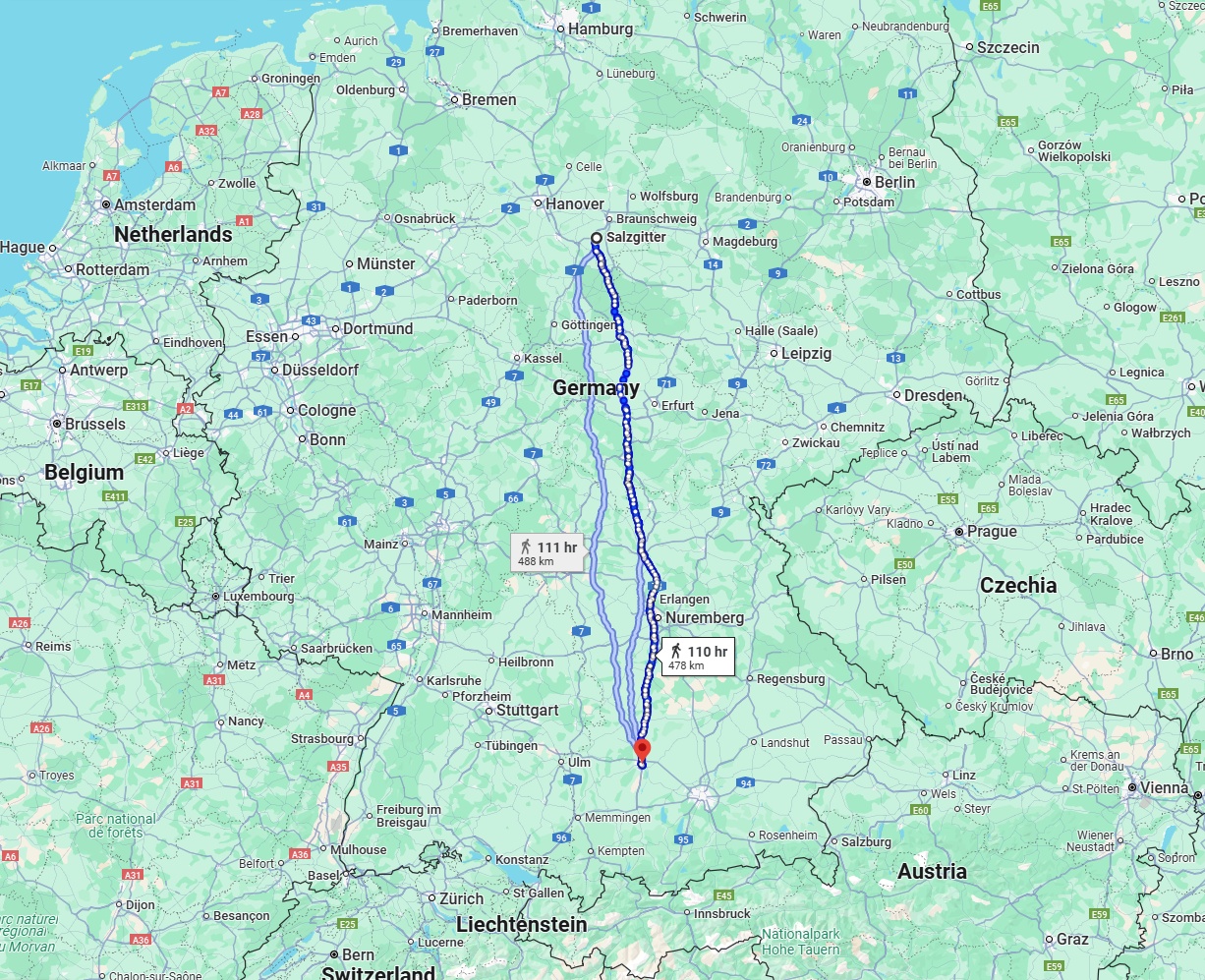 Anreise von Salzgitter Zu Augsburg Über 